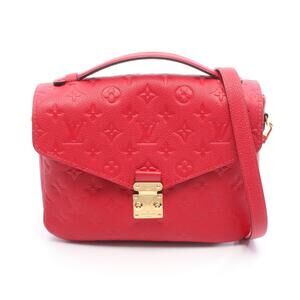 Louis Vuitton Pochette Metis Handbag Leather Empreinte Red